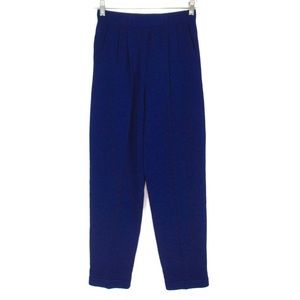 St. John Sport Blue Pleated Knit High Waisted Pants Women’s 4
